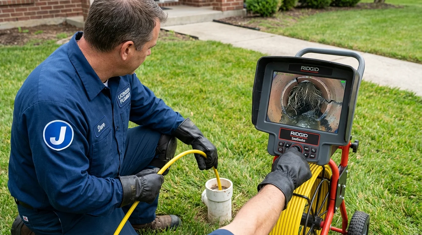 Sewer camera inspection being performed by Johns Plumbing LLC in Malad City